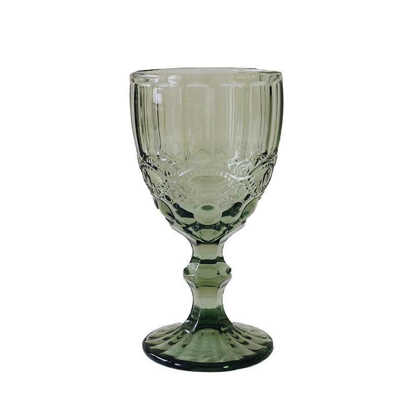 Vintage Embossed Green Glass - Velart Home