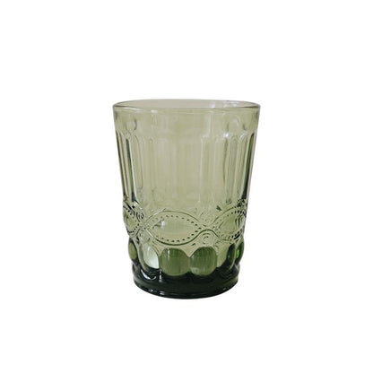 Vintage Embossed Green Glass - Velart Home