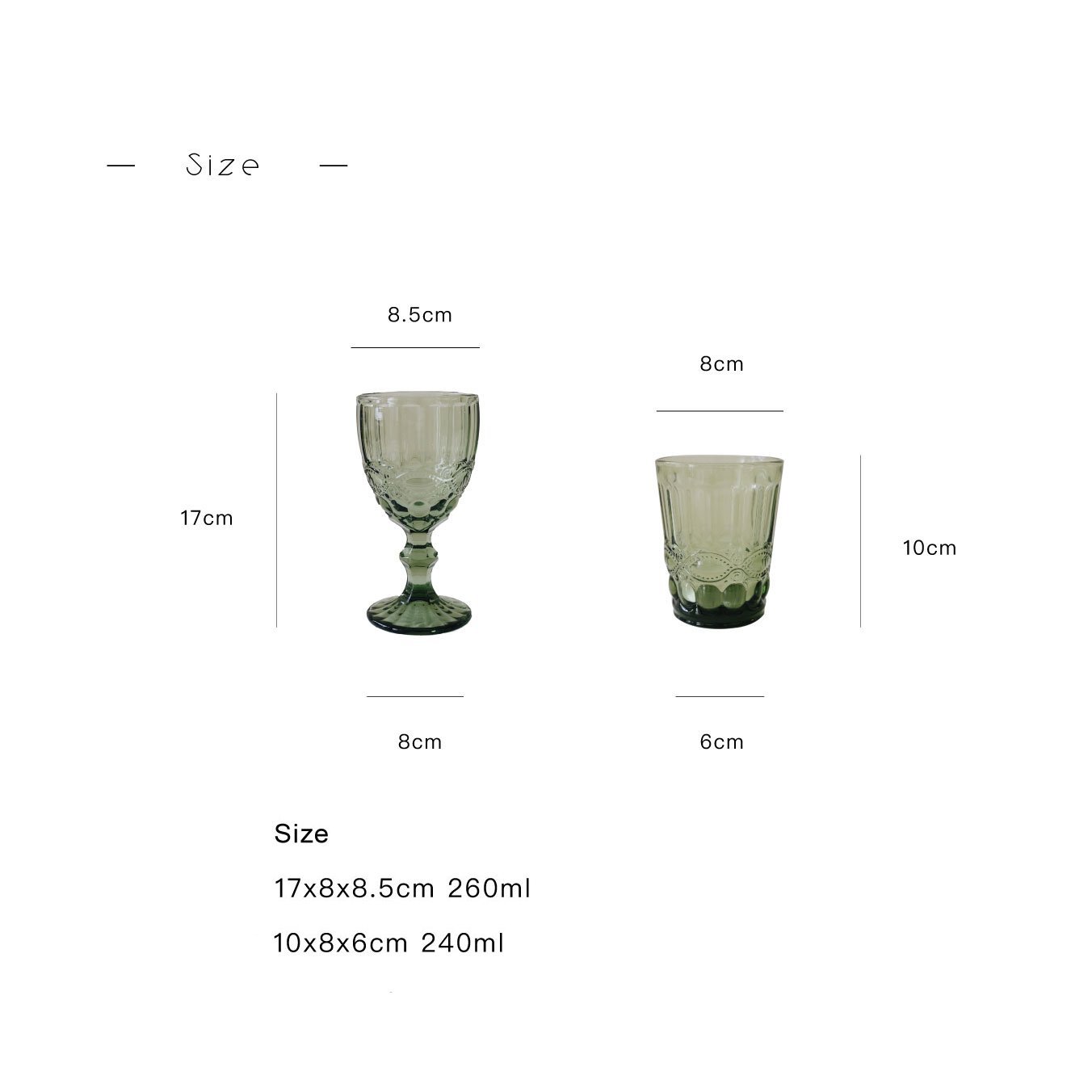 Vintage Embossed Green Glass - Velart Home