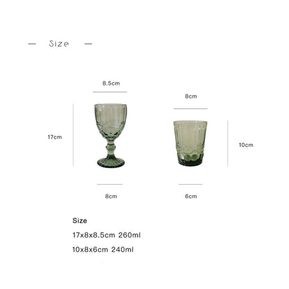 Vintage Embossed Green Glass - Velart Home
