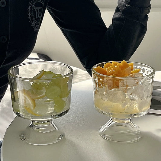 Simple Round Transparent Dessert Stemware - Velart Home