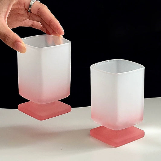 Retro Design Frosted Pink Glass - Velart Home