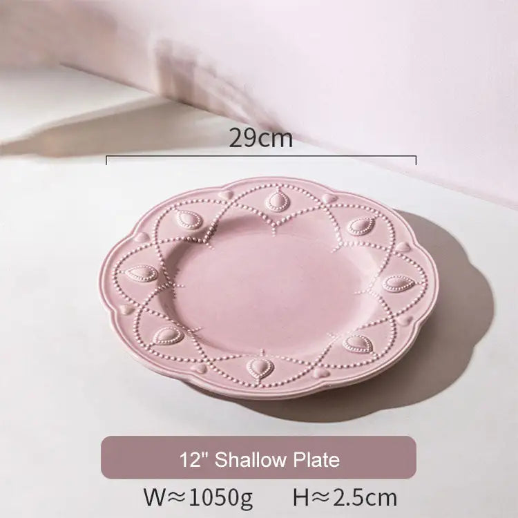 BEJEWELED EMBOSSED DINNERWARE SET - Velart Home