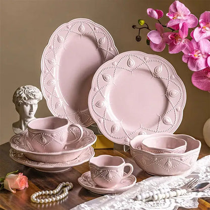 BEJEWELED EMBOSSED DINNERWARE SET - Velart Home