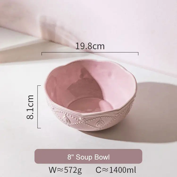 BEJEWELED EMBOSSED DINNERWARE SET - Velart Home