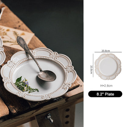 Retro Baroque Dinner Plate and Bowl - Velart Home
