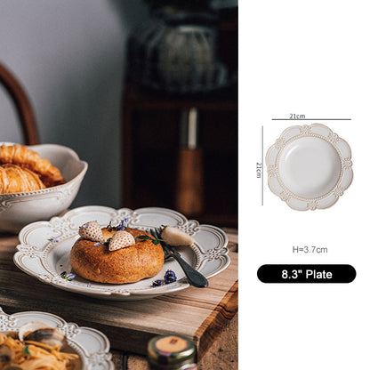 Retro Baroque Dinner Plate and Bowl - Velart Home