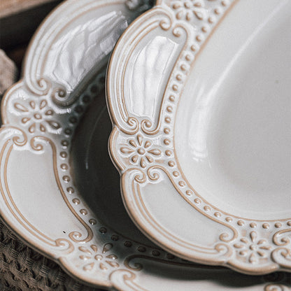Retro Baroque Dinner Plate and Bowl - Velart Home