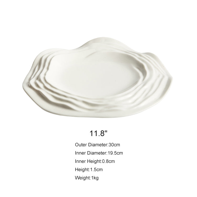 Wave Ceramic Dinner Plate - Velart Home