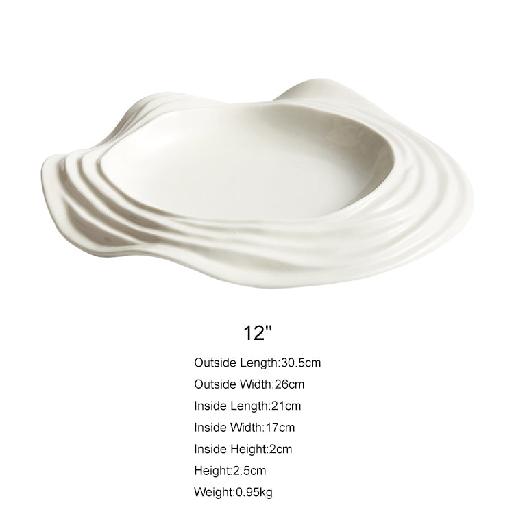 Wave Ceramic Dinner Plate - Velart Home