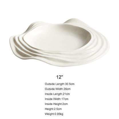 Wave Ceramic Dinner Plate - Velart Home