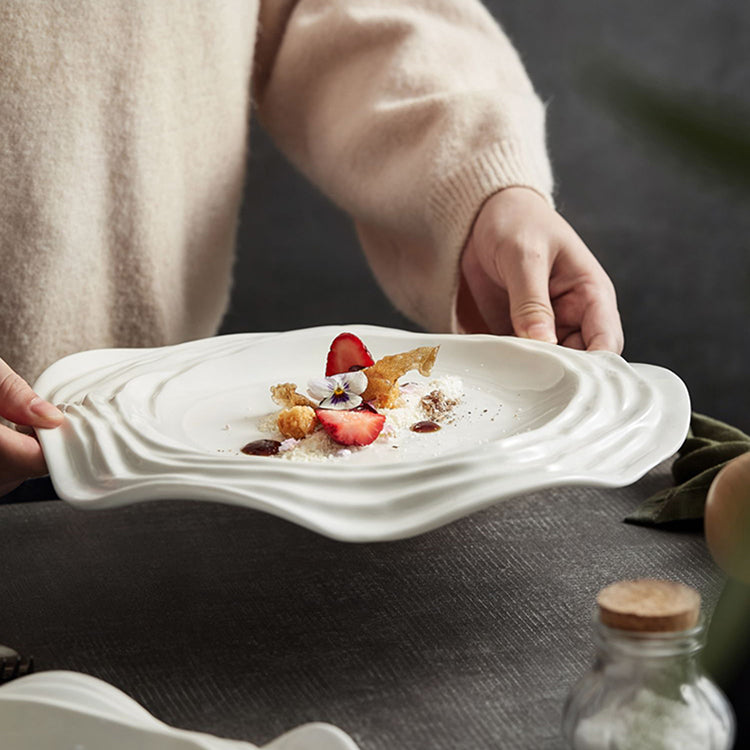 Wave Ceramic Dinner Plate - Velart Home