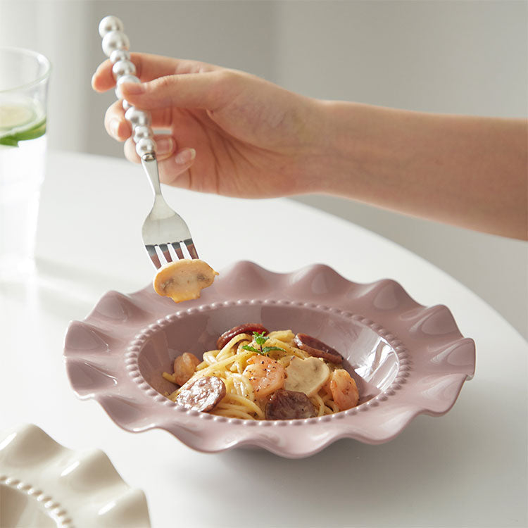 LACE PEARL DINNER PLATE - Velart Home