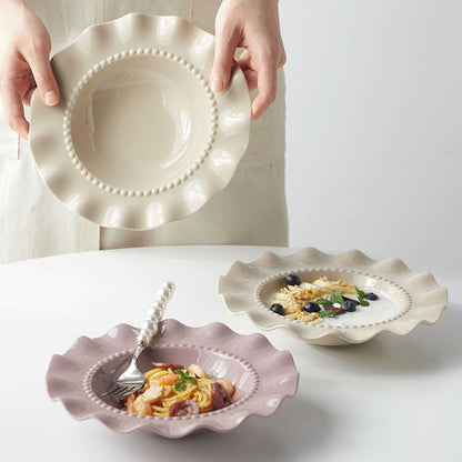LACE PEARL DINNER PLATE - Velart Home