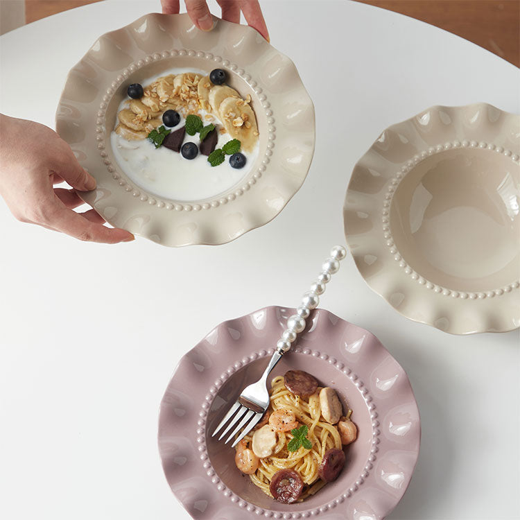 LACE PEARL DINNER PLATE - Velart Home