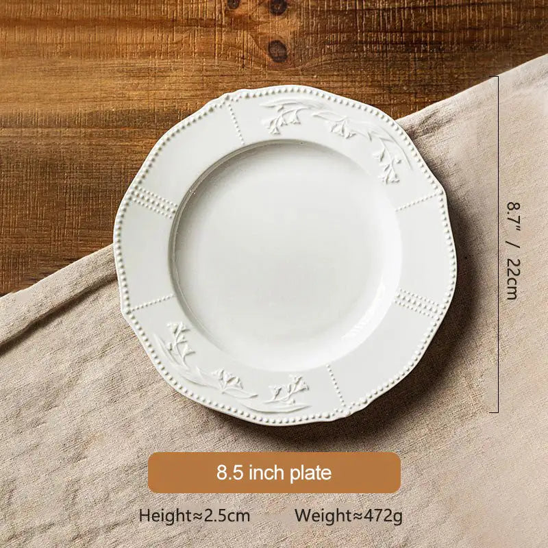RETRO EMBOSSED LINGLAN PLATE - Velart Home