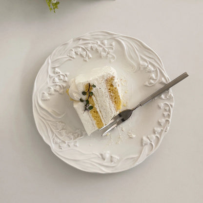 Lily Of The Valley Ceramic Plate - Velart Home