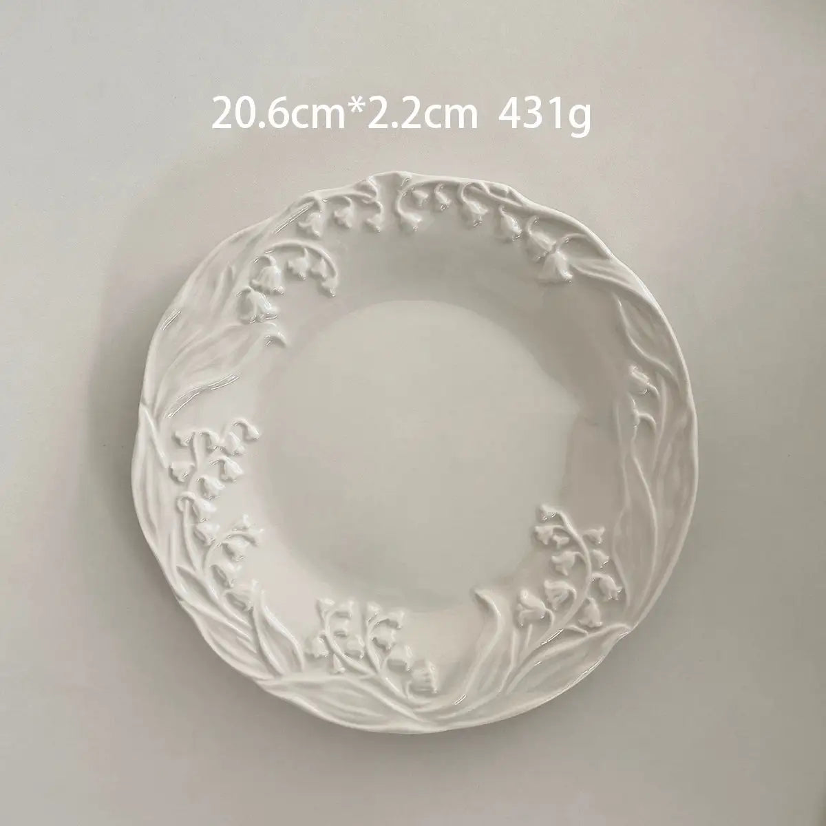 Lily Of The Valley Ceramic Plate - Velart Home