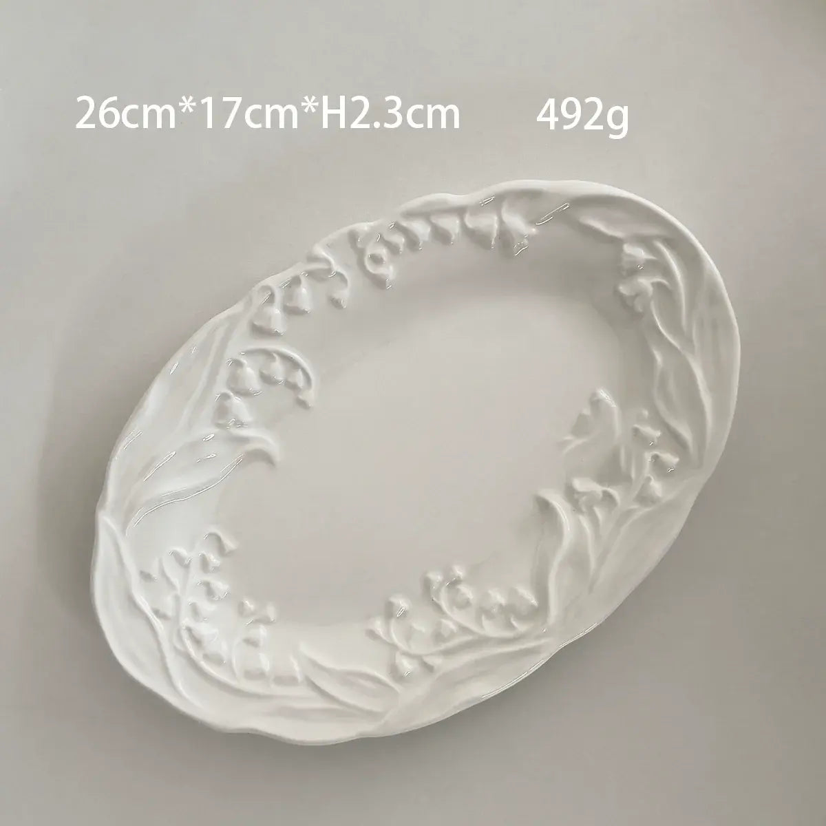Lily Of The Valley Ceramic Plate - Velart Home