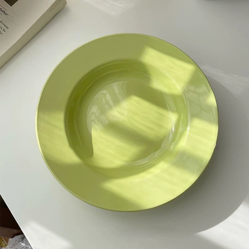Avocado Green Salad Plate Set - Velart Home