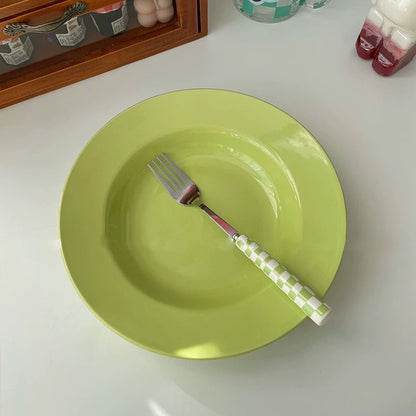 Avocado Green Salad Plate Set - Velart Home