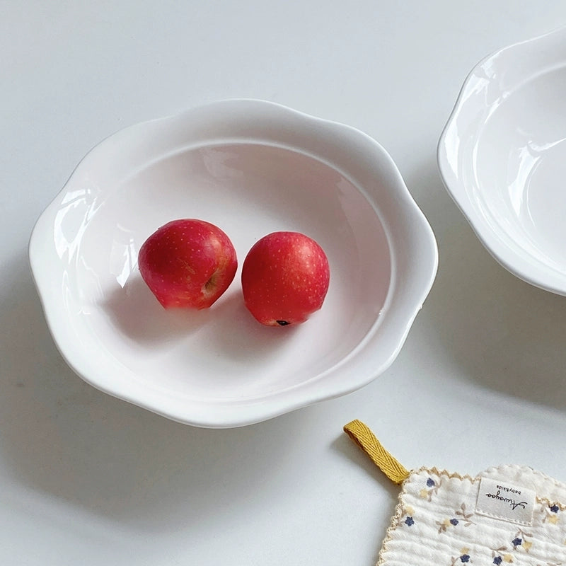 White Lace Ceramic Bowl - Velart Home
