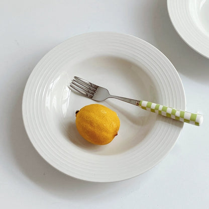 Striped Straw Hat Plate - Velart Home