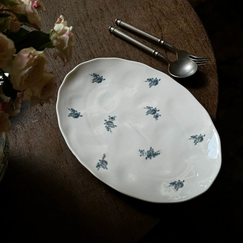 Rose Irregular Ceramic Plate - Velart Home