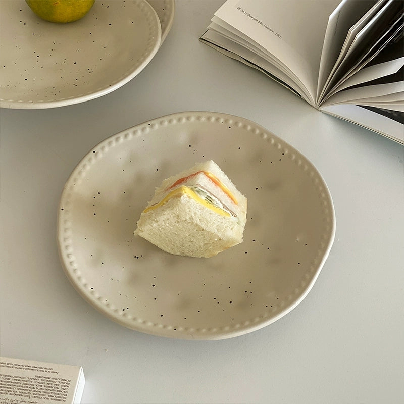 Irregular Matte Ink Splash Plate - Velart Home