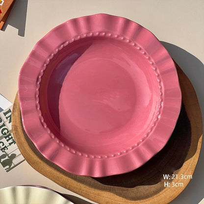 Lace Solid Color High-End Dinner Plate - Velart Home