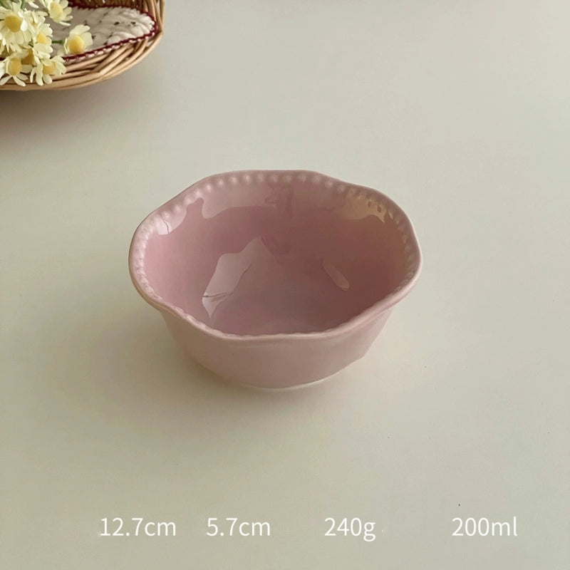High-Grade Solid Color Beaded Ceramic Plate - Velart Home