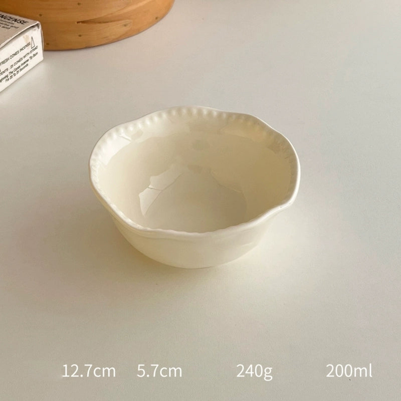 High-Grade Solid Color Beaded Ceramic Plate - Velart Home