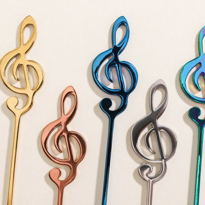 MUSIC STAINLESS STEEL DESSERT SPOON - Velart Home