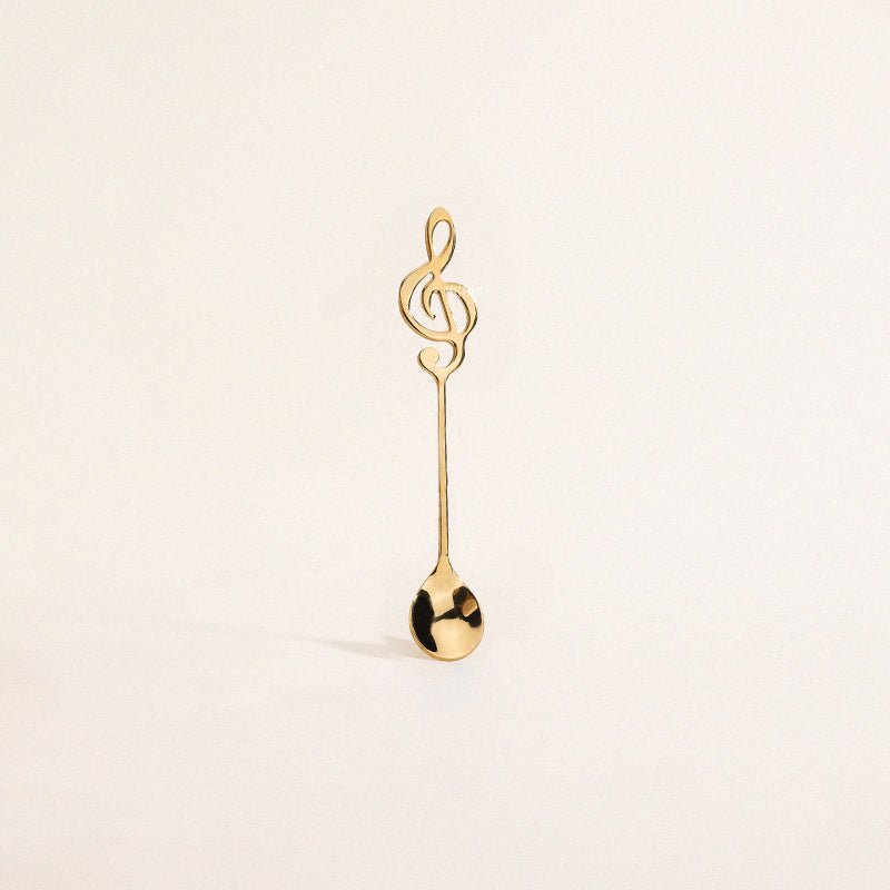 MUSIC STAINLESS STEEL DESSERT SPOON - Velart Home