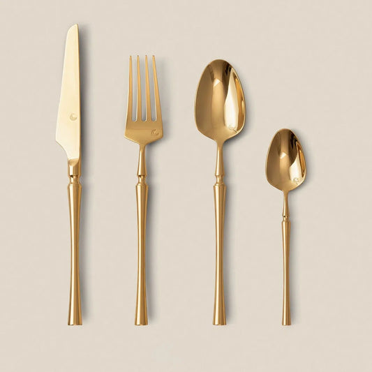 GOLD FLATWARE 4 PCS SET - Velart Home