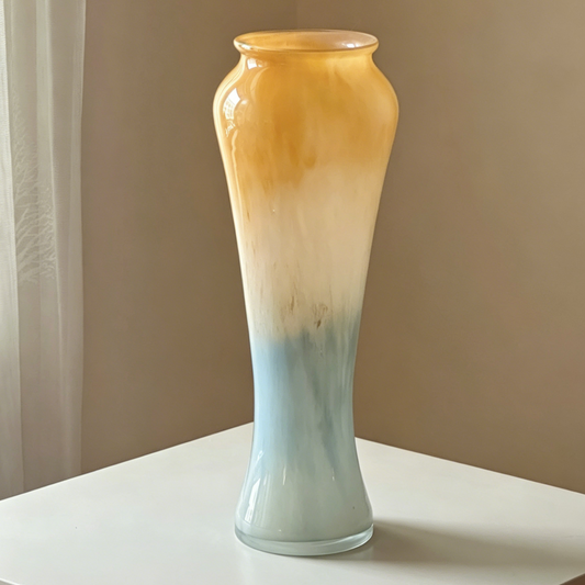 Tall Gradient Glass Flower Vase - VELART HOME
