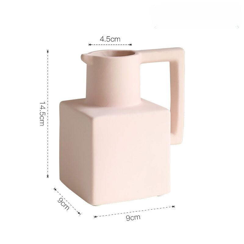 Nordic Geometric Ceramic Vase - VELART HOME