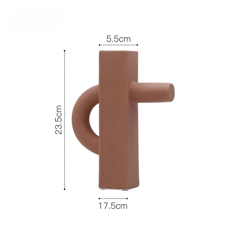 Nordic Geometric Ceramic Vase - VELART HOME