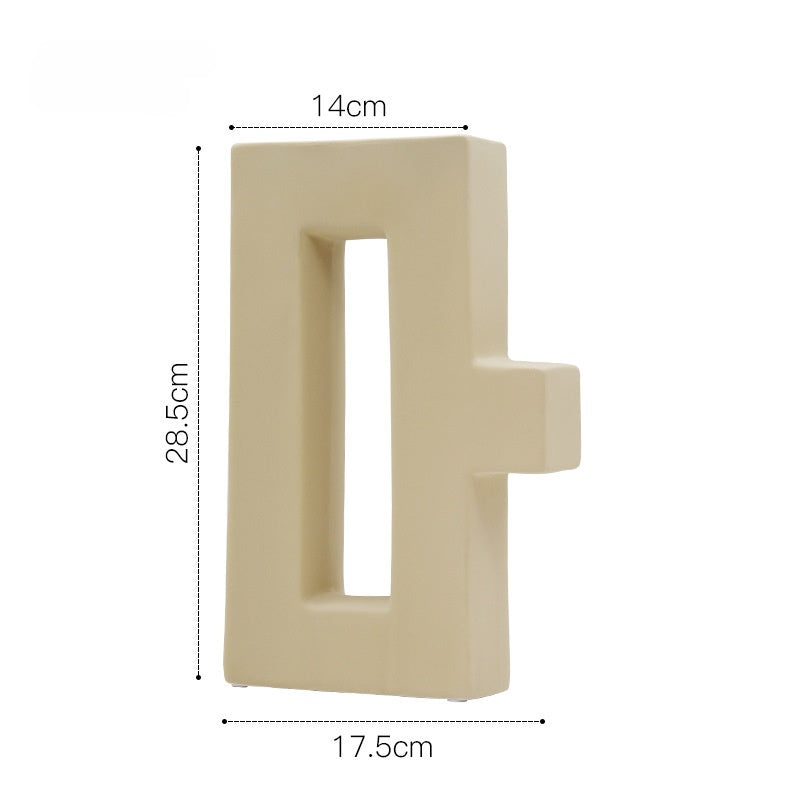 Nordic Geometric Ceramic Vase - VELART HOME