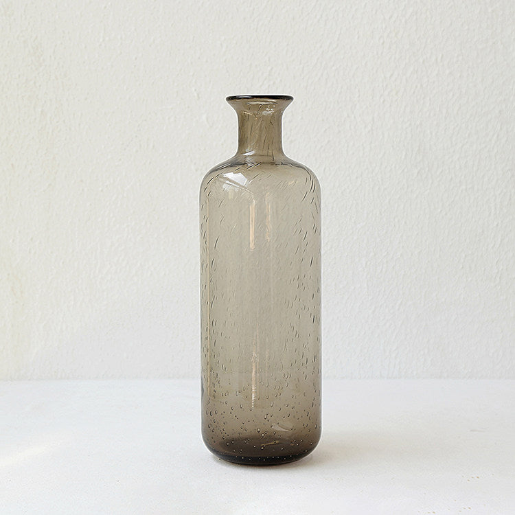 Smoky Transparent Bud Vase - VELART HOME