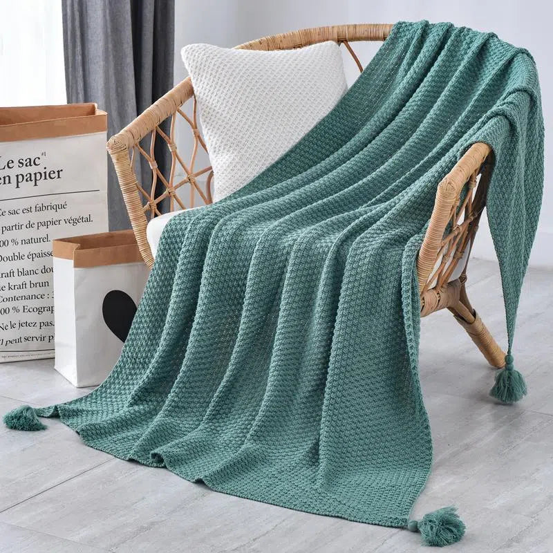 Knitting Blanket - Pineapple Grid - Velart Home