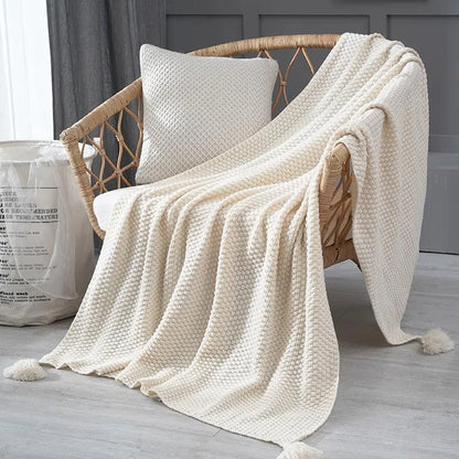 Knitting Blanket - Pineapple Grid - Velart Home