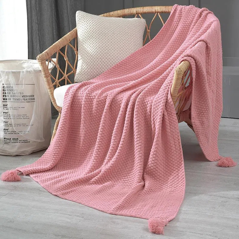 Knitting Blanket - Pineapple Grid - Velart Home