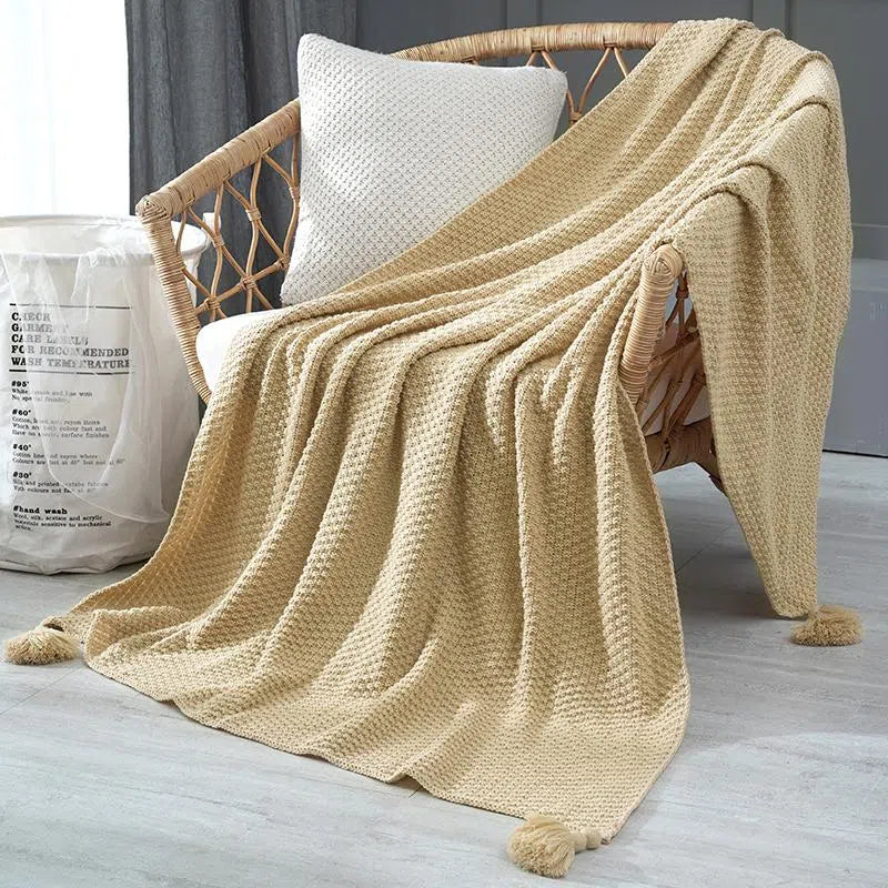 Knitting Blanket - Pineapple Grid - Velart Home