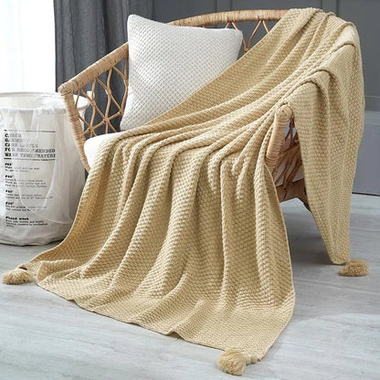 Knitting Blanket - Pineapple Grid - Velart Home