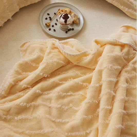 Milk Silk Blanket - Fringed Edges - Velart Home