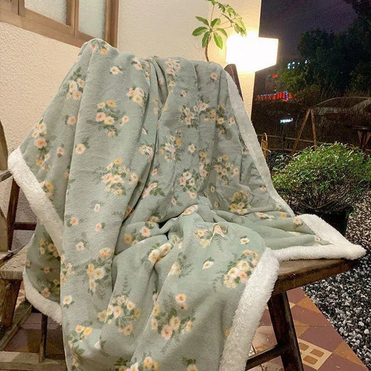 Coral Fleece Print Blanket - Velart Home